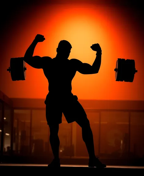 weightlighting exercise silhouette