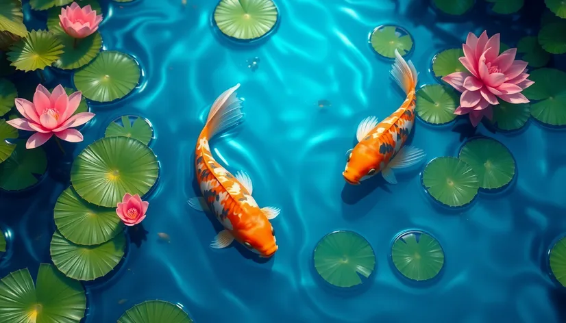 3d cute pond background