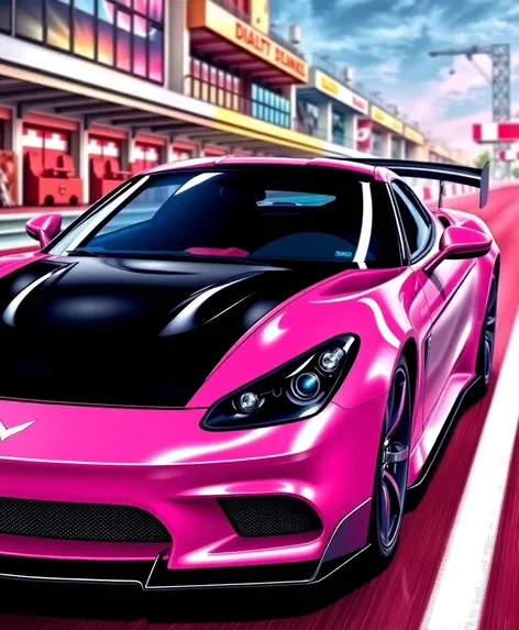 hellcat car pink