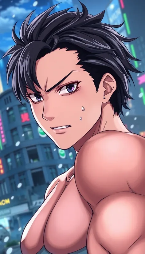 realistic sweat anime