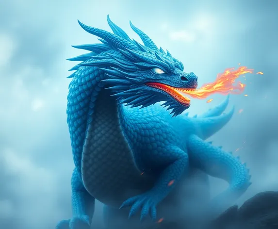 white eyes blue dragon