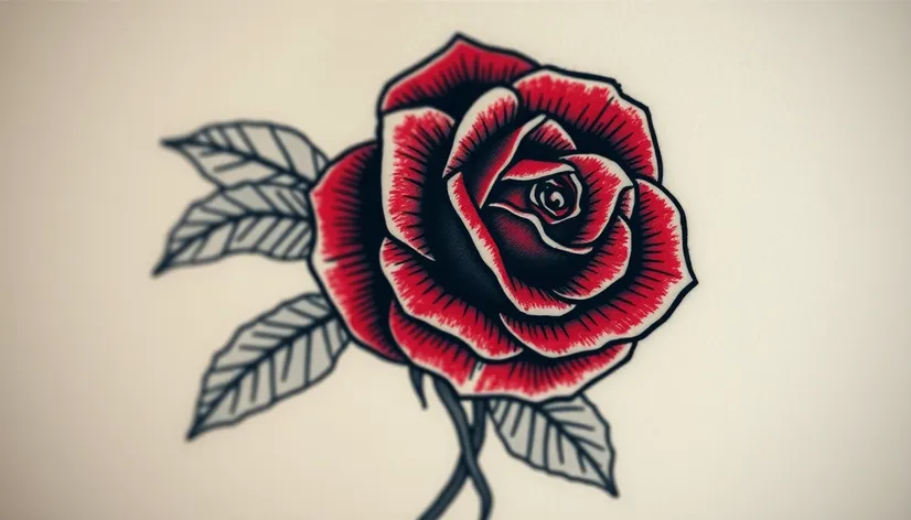 tattoo rose traditional