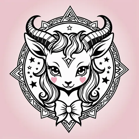 Kawaii baphomet demon goat