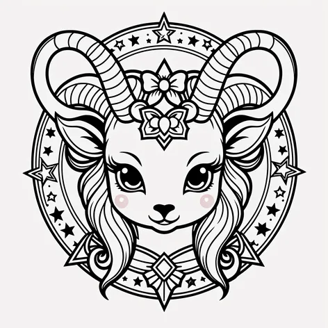 Kawaii baphomet demon goat