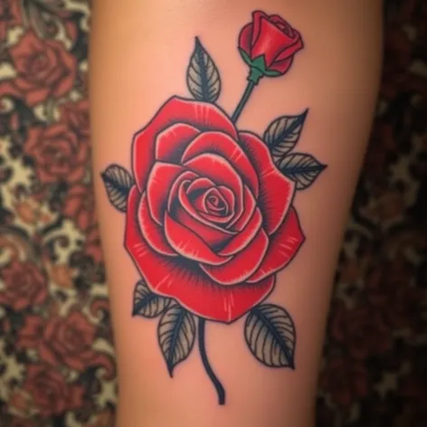 rose tattoos red