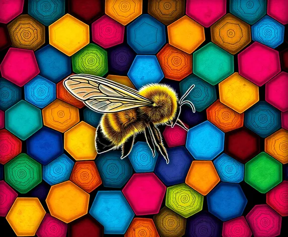 hexagon bee pattern for