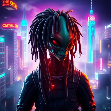 alien with dreads