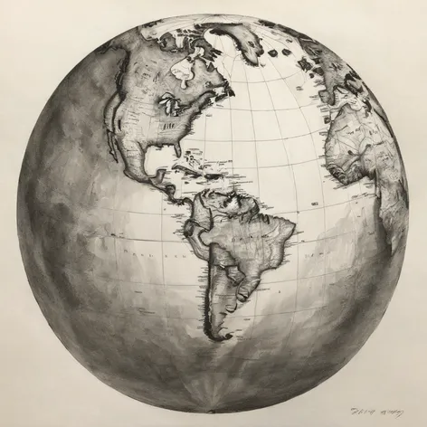 globe drawing