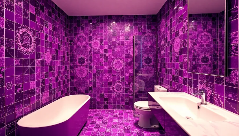 purple bathroom