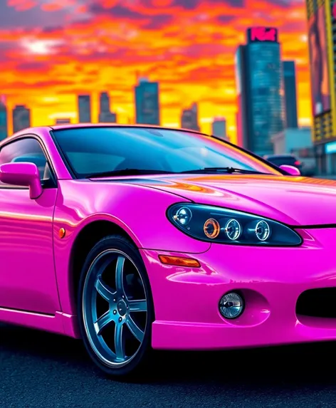 pink mitsubishi eclipse