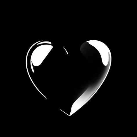 black & white heart