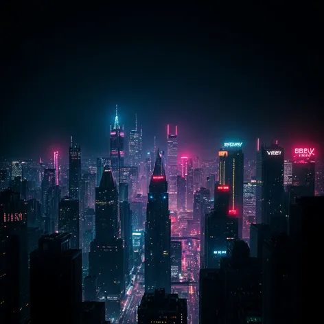 Cityscape, skyline, dystopian, cyberpunk,