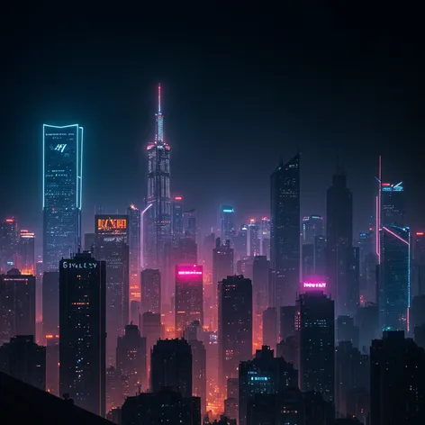 Cityscape, skyline, dystopian, cyberpunk,