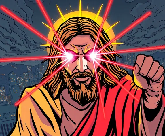 jesus laser eyes