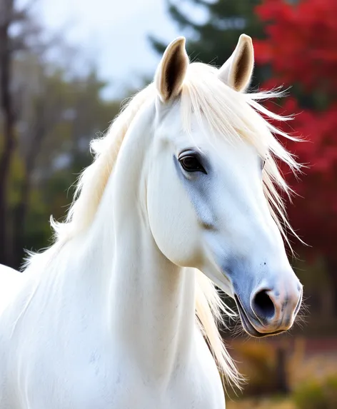 horse friesian white