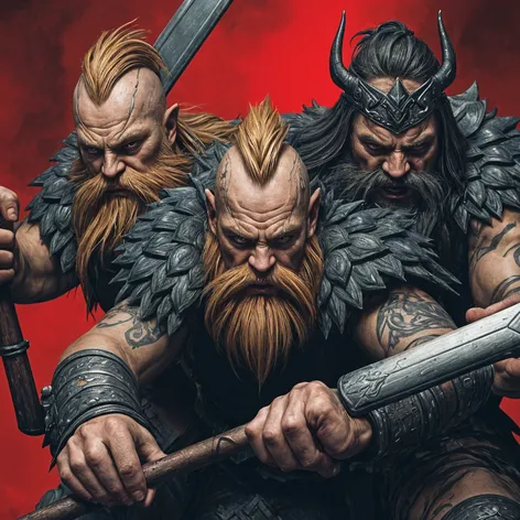 Fantasy Viking berserkers