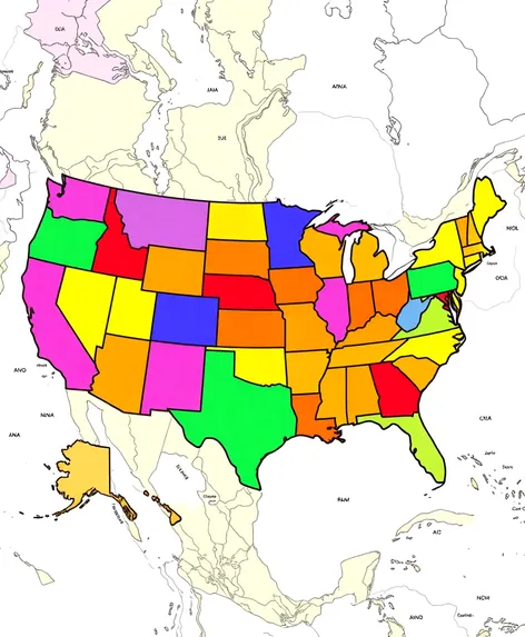 united states coloring map