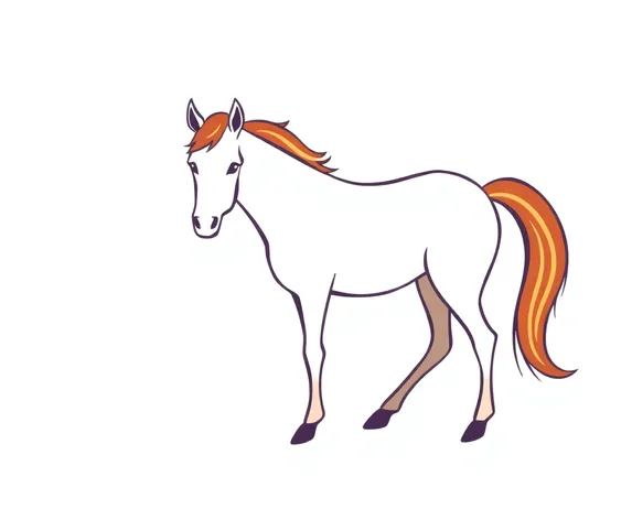 easy draw horse