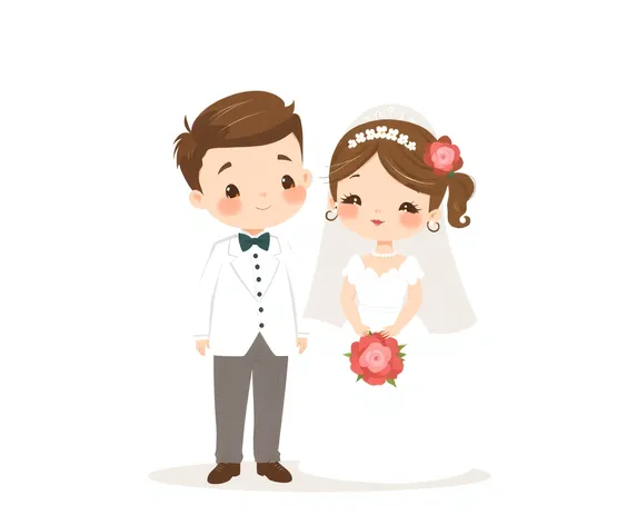 baby bride and groom