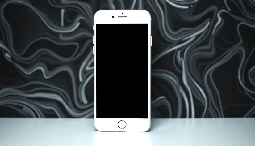 white cellphone black screen