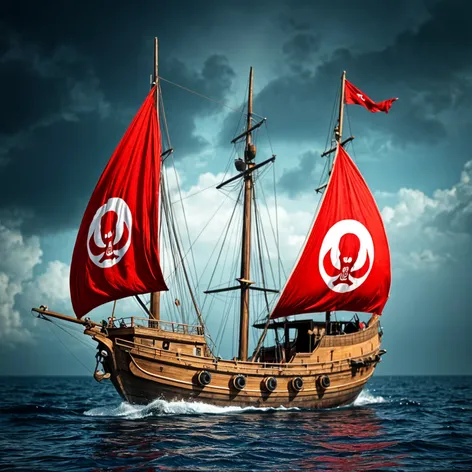 Pirate ship with Indonesian