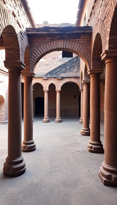 old round brick columns