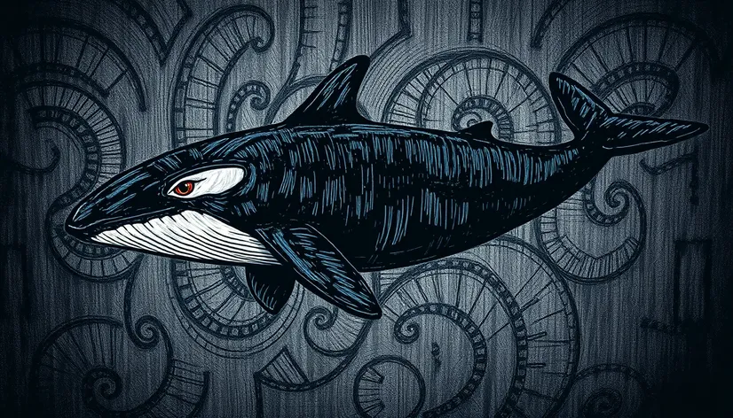 scratchboard killer whale