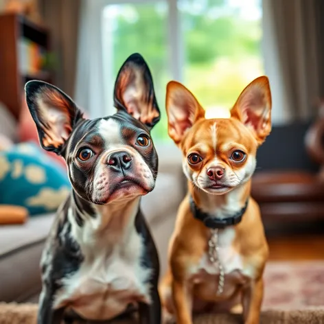 boston terrier and chihuahua