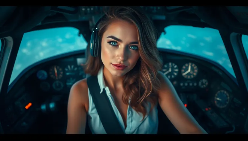 woman sitting in cockpit