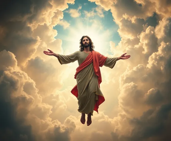 jesus floating