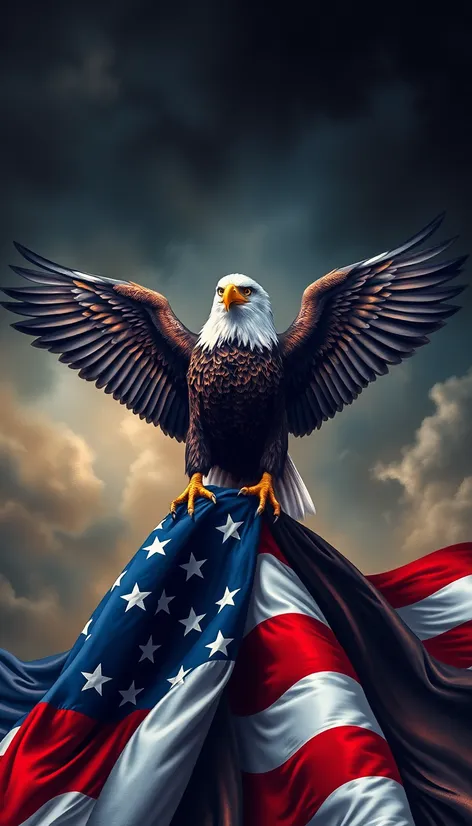 eagle american flag