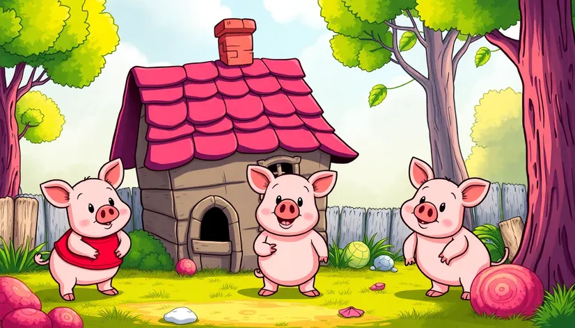 three little pigs cartoon