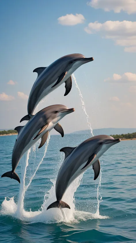 dolphins jumping out of