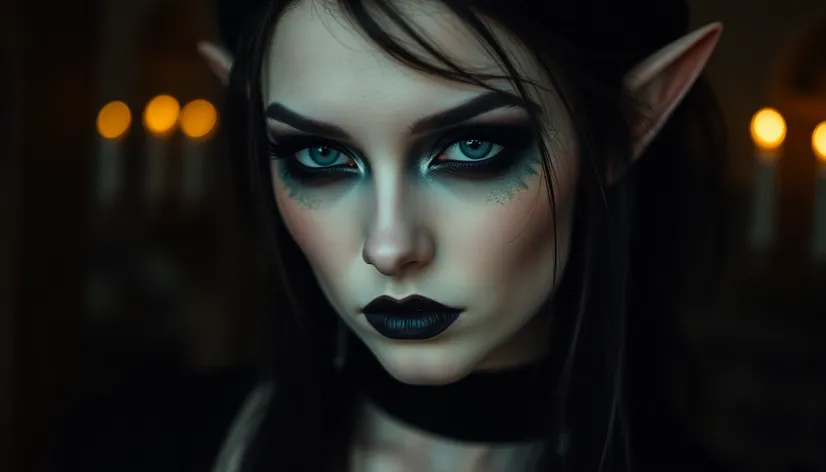 elf goth makeup