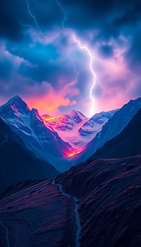 mountain lightning