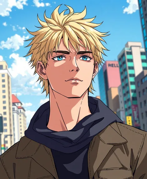 blonde anime man