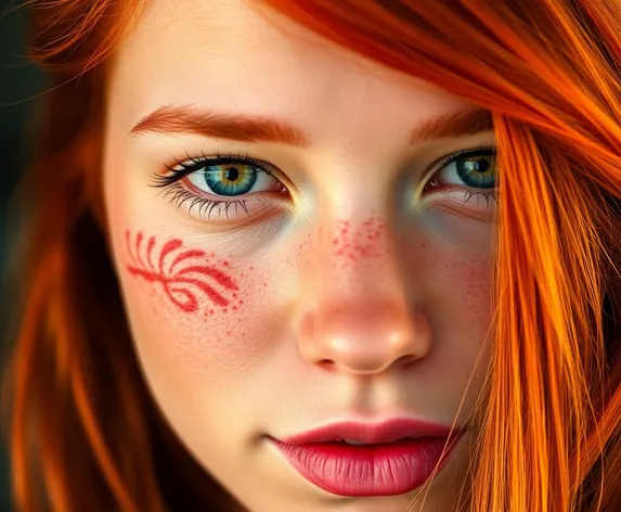 beautiful red hair freckles