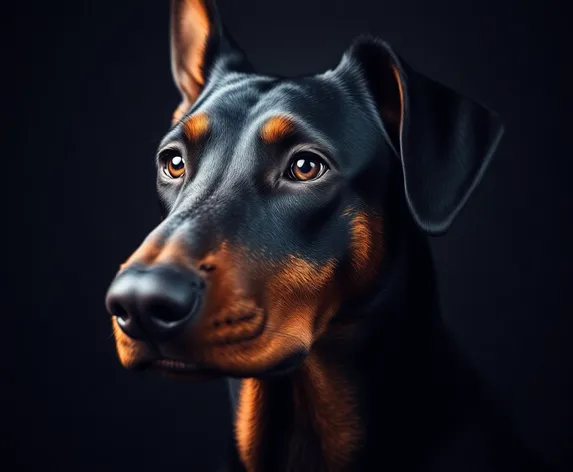 doberman uncropped