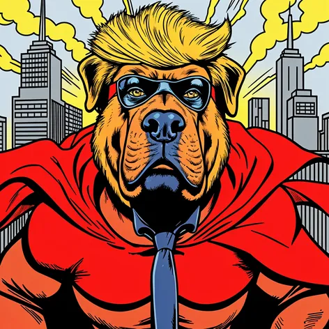 Donald Trump superhero riding