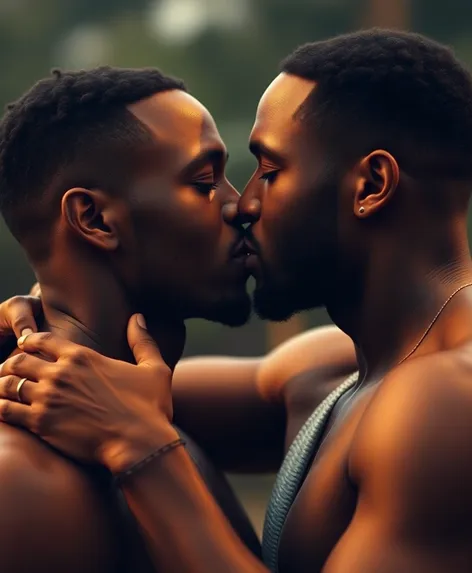 black men kiss