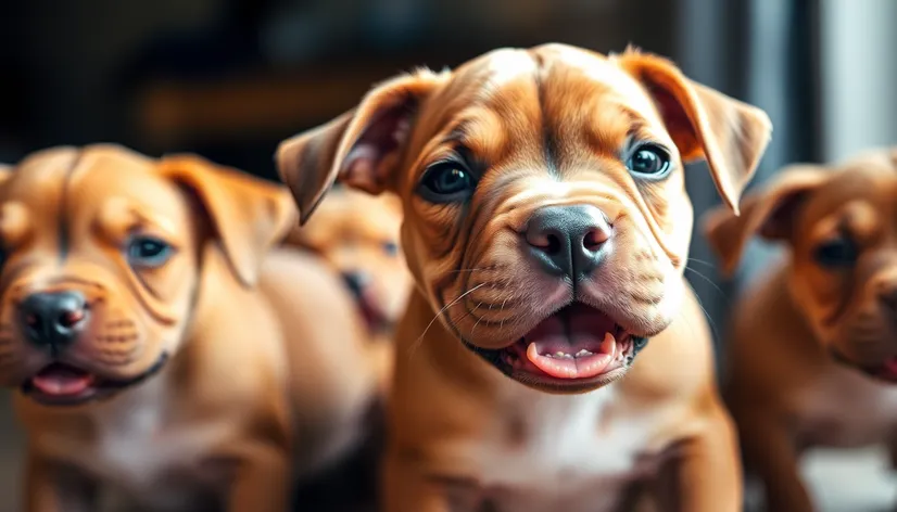 pitbull puppies tan