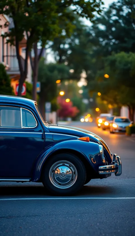 dark blue vw bug