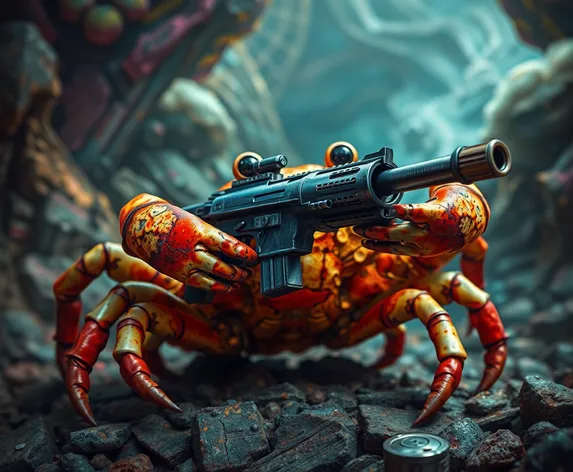 crab with a gun