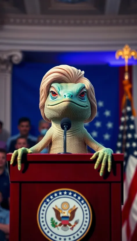 hillary clinton lizard