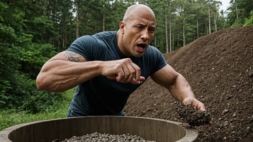 dwayne johnson spitting rocks