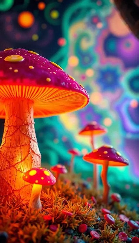 trippy cartoon mushroom