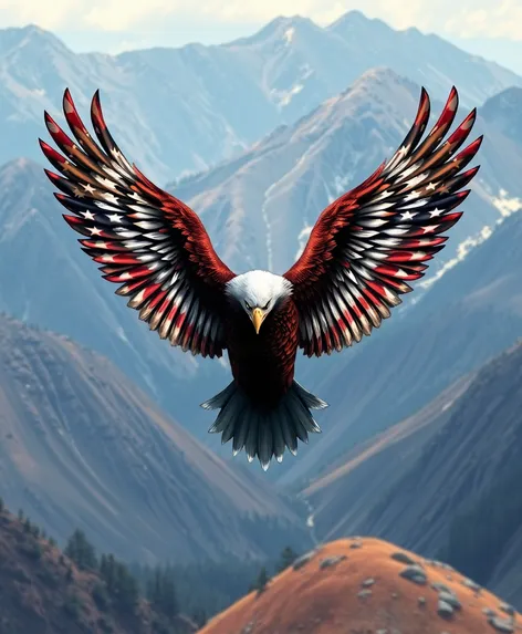 american flag eagle wings