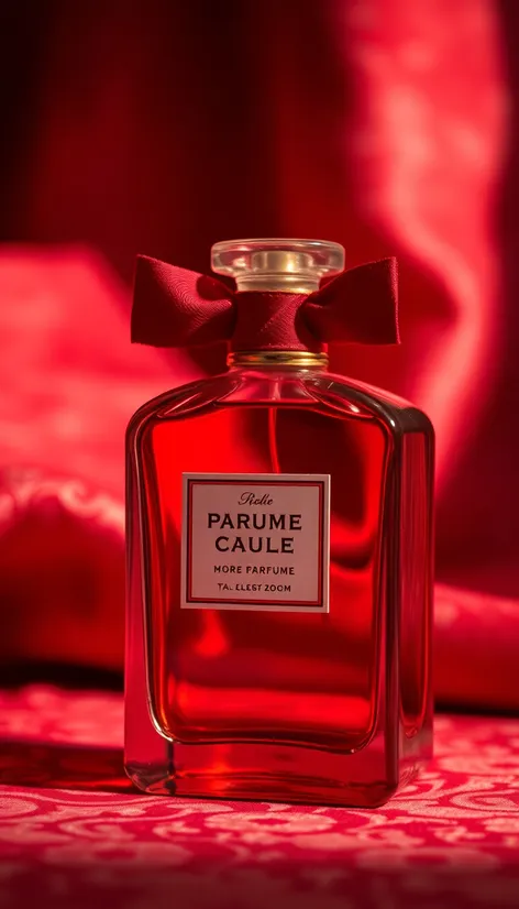 red perfume bottle