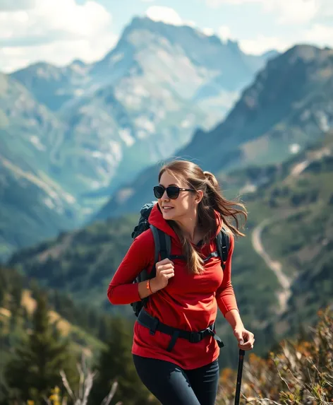 woman hiking