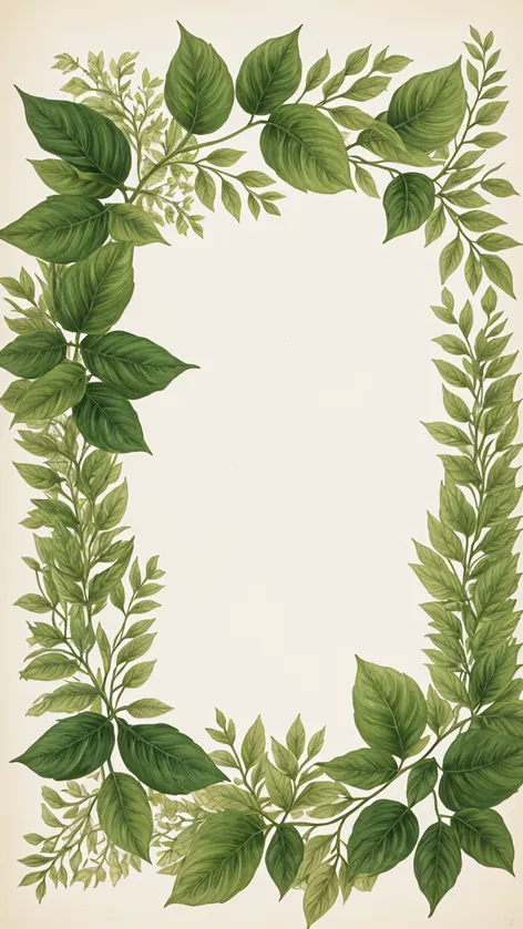 Leafy page border for